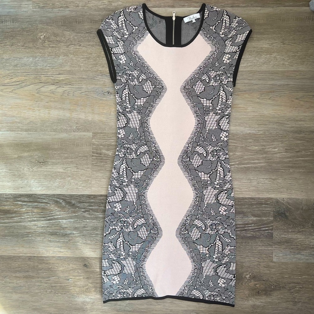 Parker lace print bodycon dress